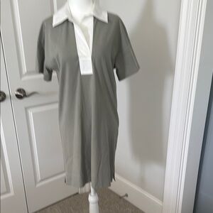 Green and White Polo Dress